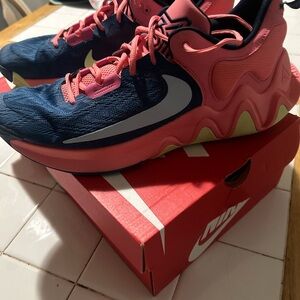 Men’s Size 13 Giannis Immortality Pink Coral/Blue Basketball Shoes